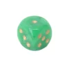 Tout Pour le Jeu Dé vortex Vert 16 mm points dorés