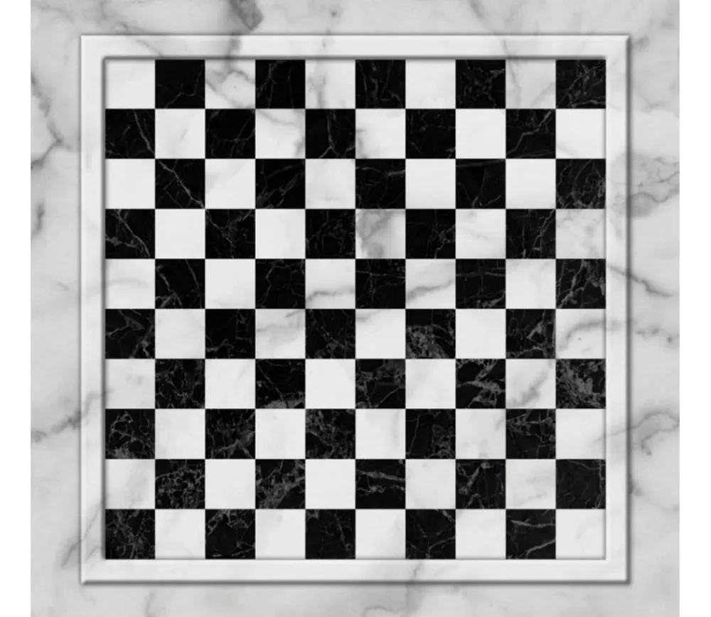 Tout Pour le Jeu Damier tapis de jeu Dames enroulable 50x50 cm (sans les pions)