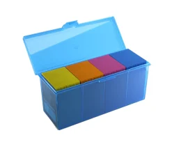 Tout Pour le Jeu Deck box +320 cartes Boite 4 compartiments bleu plastique 21.7 x 8.2 x 10 cm vide