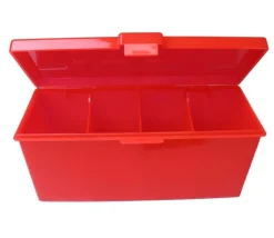 Tout Pour le Jeu Deck box +320 cartes Boite 4 compartiments rouge plastique 21.7 x 8.2 x 10 cm vide