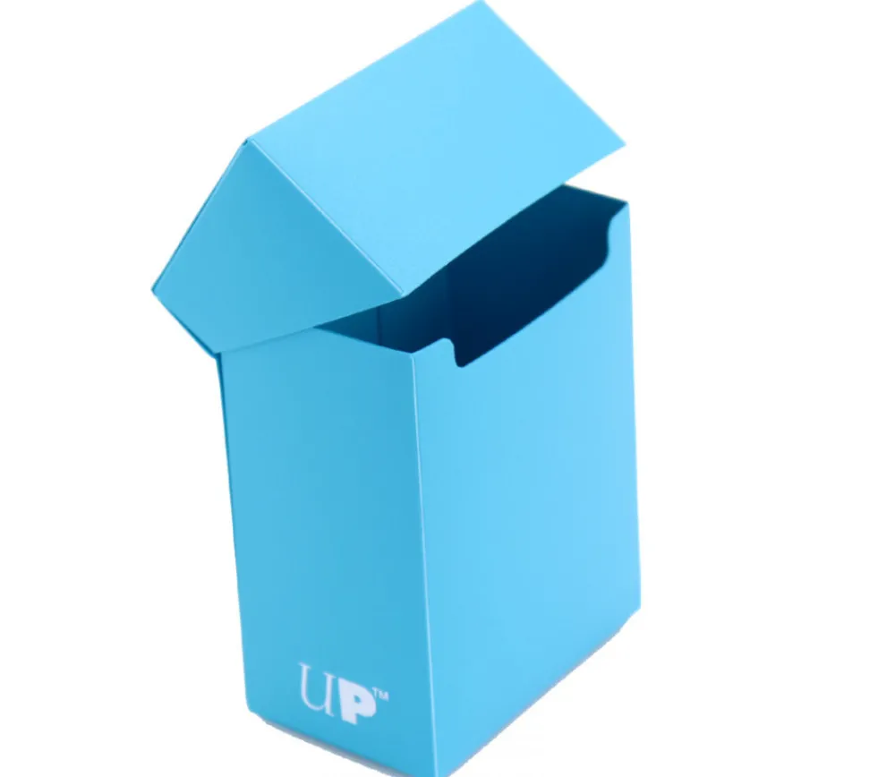 Tout Pour le Jeu Deck box BLEU clair- Boite cartes de jeux - plastique 9.5 x 7 x 4.5 cm