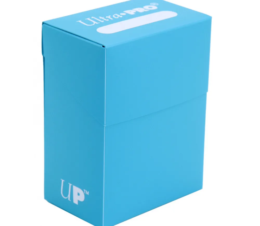 Tout Pour le Jeu Deck box BLEU clair- Boite cartes de jeux - plastique 9.5 x 7 x 4.5 cm