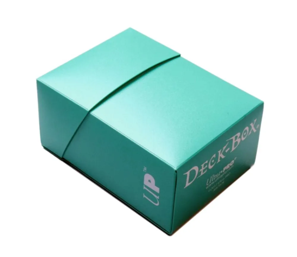 Tout Pour le Jeu Deck box vert Aqua - Boite cartes de jeux - plastique turquoise 9.5 x 7 x 4.5 cm