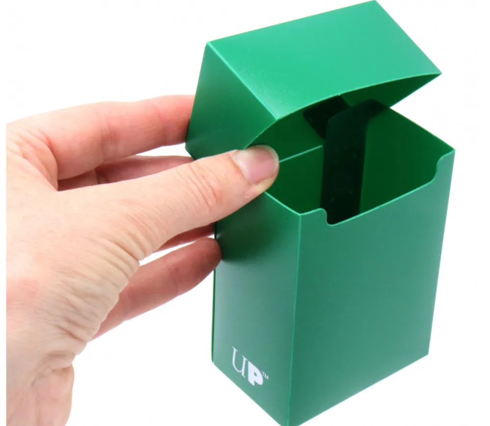 Tout Pour le Jeu Deck box VERT Forêt- Boite cartes de jeux - plastique 9.5 x 7 x 4.5 cm