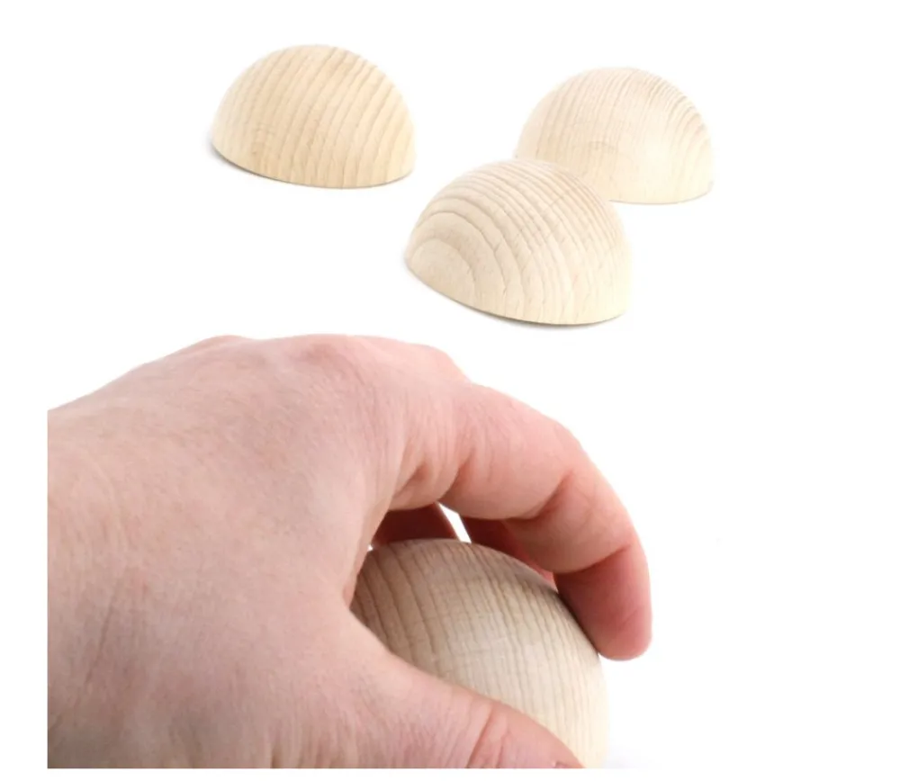 Tout Pour le Jeu Demi-Boule 6 cm en bois - dôme hêtre diamètre 60 mm
