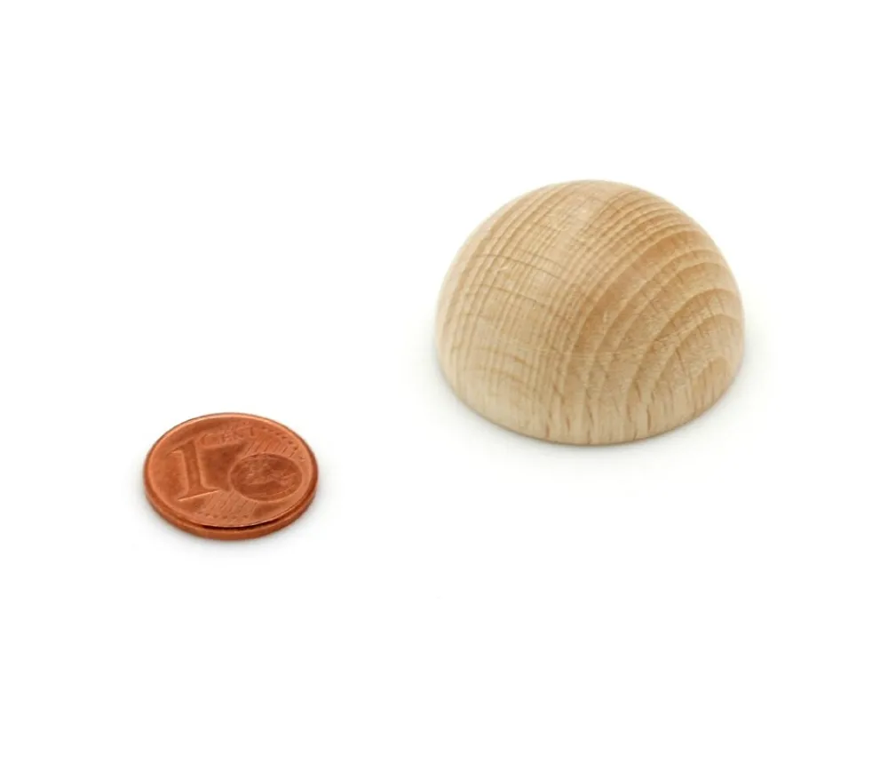 Tout Pour le Jeu Demi-Boule 3 cm en bois - dôme hêtre diamètre 30 mm