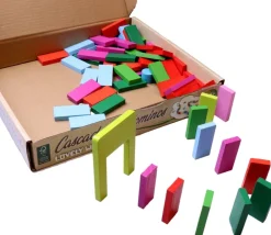 Tout Pour le Jeu Dominos cascade 123 pièces en bois