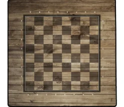 Tout Pour le Jeu Echiquier tapis de jeu enroulable 40x40 cm décor bois