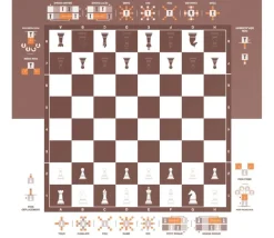 Tout Pour le Jeu Echiquier tapis de jeu enroulable pédagogique 60x60 cm