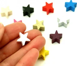 Tout Pour le Jeu Etoile 15x15x8 mm jetons pions en bois 5 pointes
