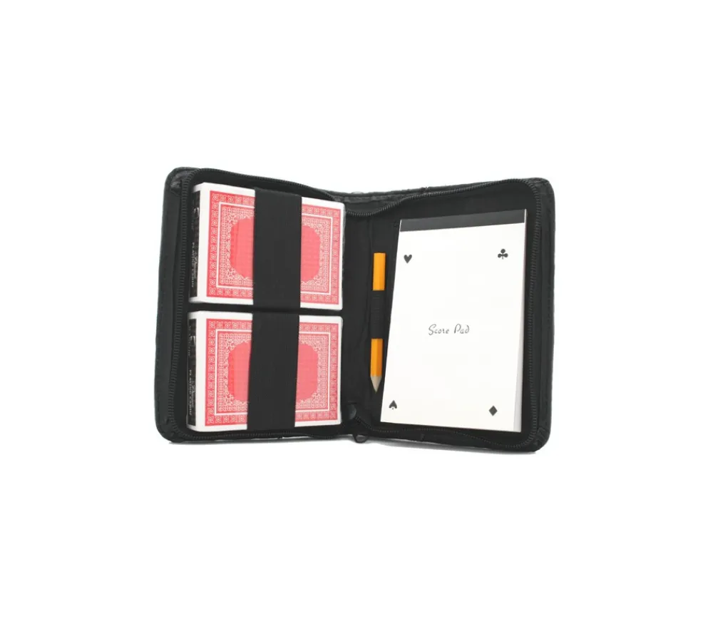 Tout Pour le Jeu Etui pour cartes à jouer avec cartes, bloc note et crayon