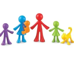 Tout Pour le Jeu Famille : 6 personnages de jeu multicolores environ 6 cm