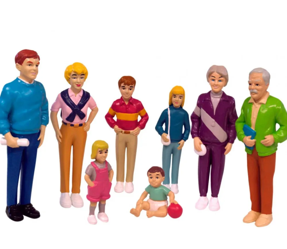 Tout Pour le Jeu Famille européenne : 8 personnages jeu figurines du monde grand modèle