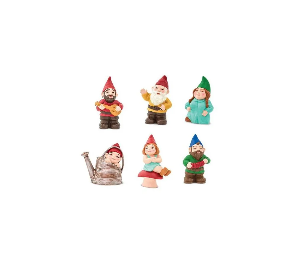 Tout Pour le Jeu Famille Nain de jardin 6 personnages de jeu gnomes
