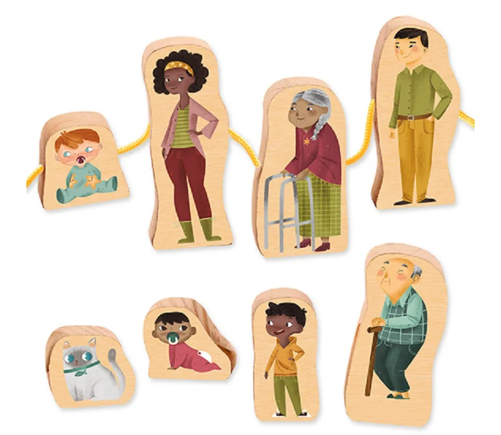 Tout Pour le Jeu Familles du monde - 24 figurines bois à relier
