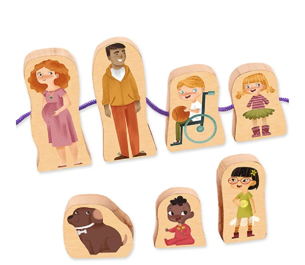 Tout Pour le Jeu Familles du monde - 24 figurines bois à relier