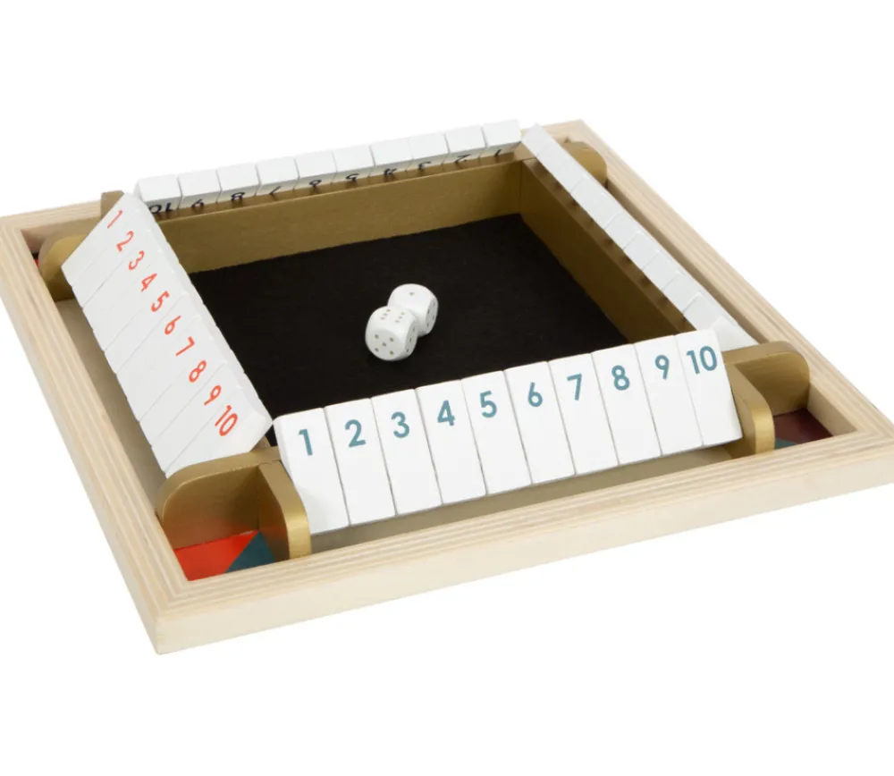 Tout Pour le Jeu Fermez la boite 4 joueurs 28 cm - shut the box édition Or