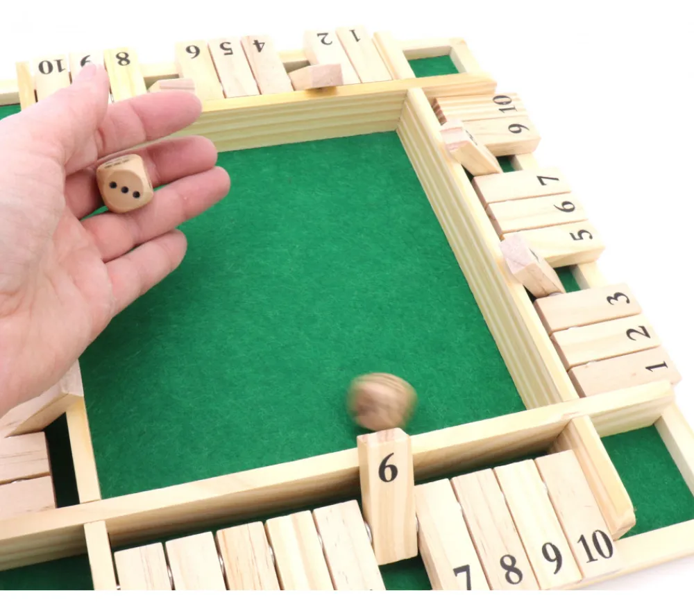 Tout Pour le Jeu Fermez la boite 4 joueurs 29 x 29 x 4,4 cm - shut the box