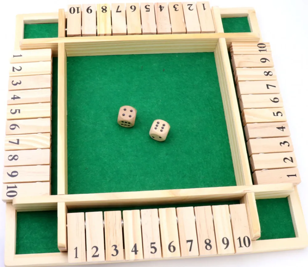 Tout Pour le Jeu Fermez la boite 4 joueurs 29 x 29 x 4,4 cm - shut the box