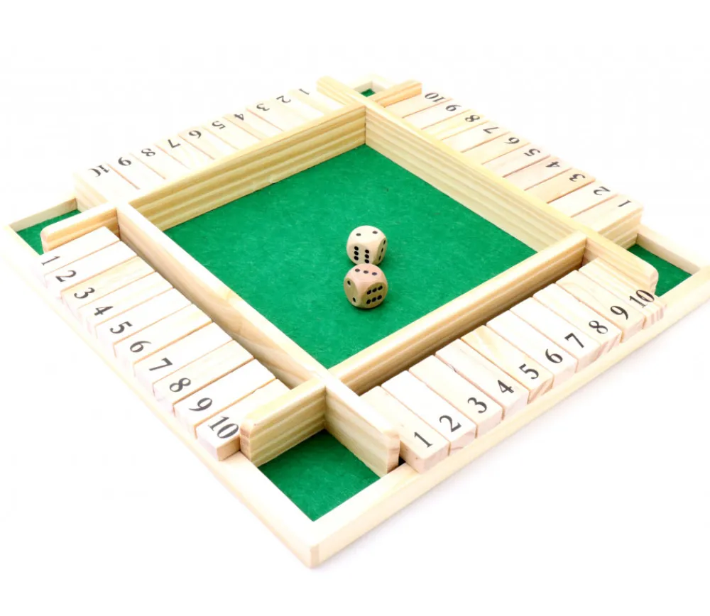Tout Pour le Jeu Fermez la boite 4 joueurs 29 x 29 x 4,4 cm - shut the box