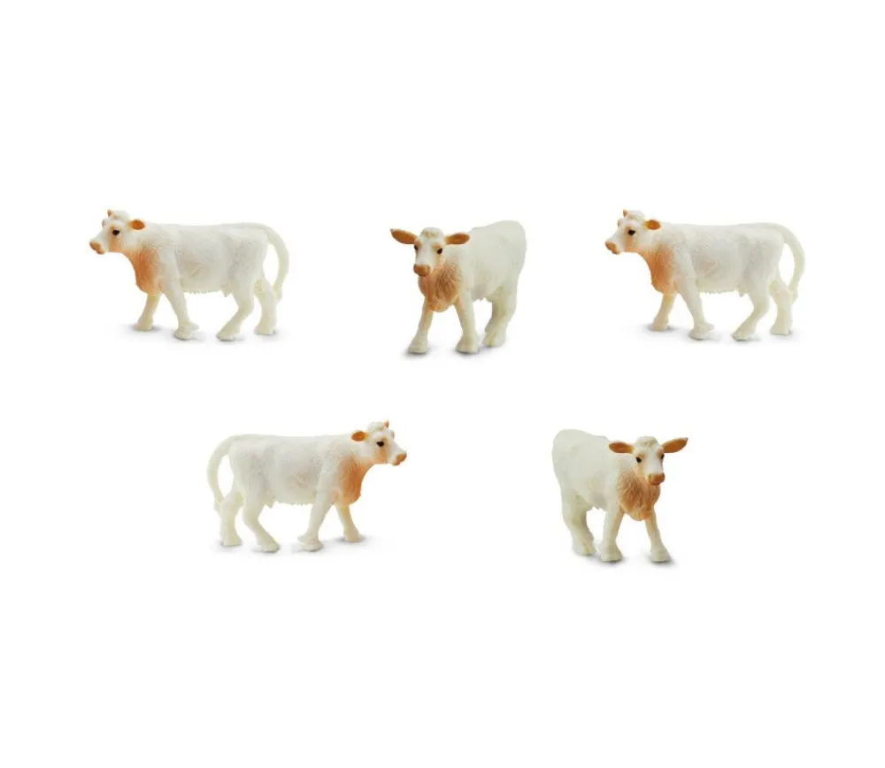 Tout Pour le Jeu Figurine mini mini vache blanche style charolaise 15 x 10 x 28 mm