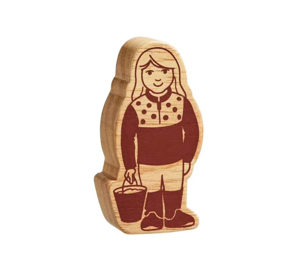 Tout Pour le Jeu Fille de la ferme en bois 80 x 42 x 25 mm personnage jeu