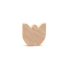 Tout Pour le Jeu Fleur Pièce en bois naturel 14x17x3 mm forme tulipe pour jeu