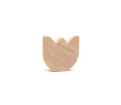 Tout Pour le Jeu Fleur Pièce en bois naturel 14x17x3 mm forme tulipe pour jeu