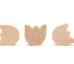 Tout Pour le Jeu Fleur Pièce en bois naturel 14x17x3 mm forme tulipe pour jeu