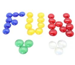 Tout Pour le Jeu Galet coloré translucide 2 cm - bille plate pour jeu à l'unité