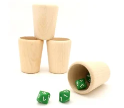 Tout Pour le Jeu Gobelet en bois de 60 x 85 mm - verre ou lancer de dés