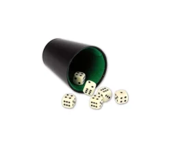 Tout Pour le Jeu Gobelet noir avec feutrine à l'intérieur pour lancer de dés