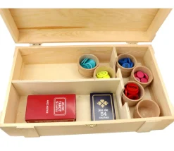 Tout Pour le Jeu Grand coffret bois 37.5 x 22.4 x 11 cm avec charnières - coins métal