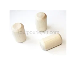 Tout Pour le Jeu Grand cylindre en bois naturel 31 x 54 mm angles arrondis