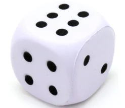Tout Pour le Jeu Grand dé 4 cm mousse compacte pour jeu (couleur au hasard)