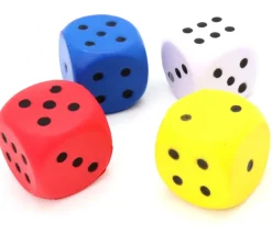 Tout Pour le Jeu Grand dé 4 cm mousse compacte pour jeu (couleur au hasard)
