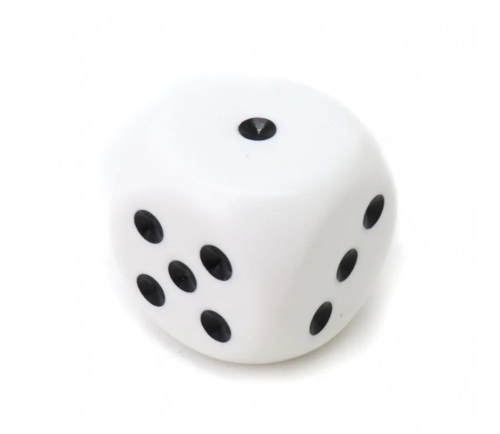 Tout Pour le Jeu Grand Dé à jouer 32 mm de 1 à 6 blanc