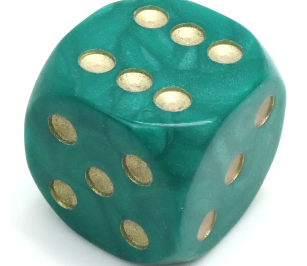 Tout Pour le Jeu Grand Dé 36 mm nacré très lisible pour jeux à l'unité (couleur au hasard)