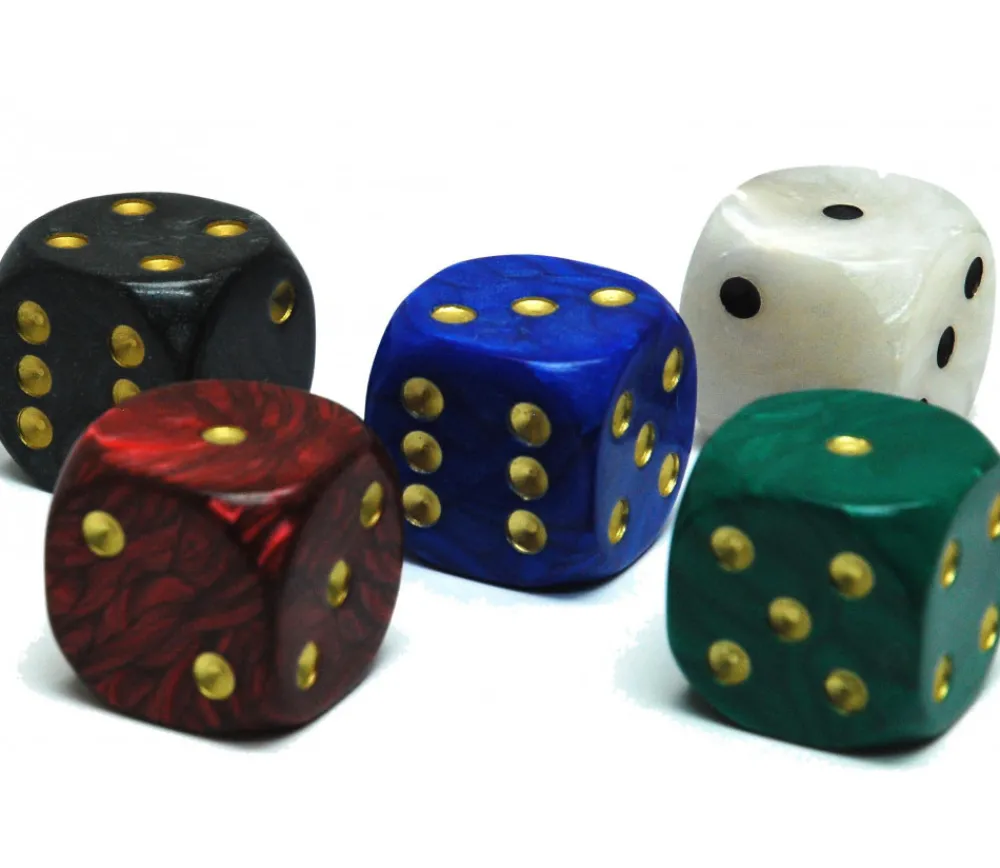 Tout Pour le Jeu Grand Dé 36 mm nacré très lisible pour jeux à l'unité (couleur au hasard)