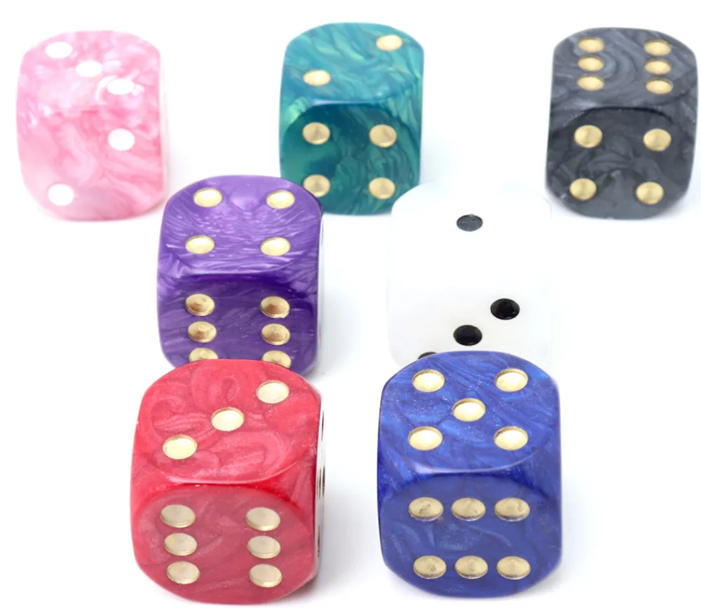 Tout Pour le Jeu Grand Dé 36 mm nacré très lisible pour jeux à l'unité (couleur au hasard)
