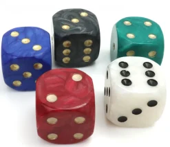 Tout Pour le Jeu Grand Dé 36 mm nacré très lisible pour jeux à l'unité (couleur au hasard)