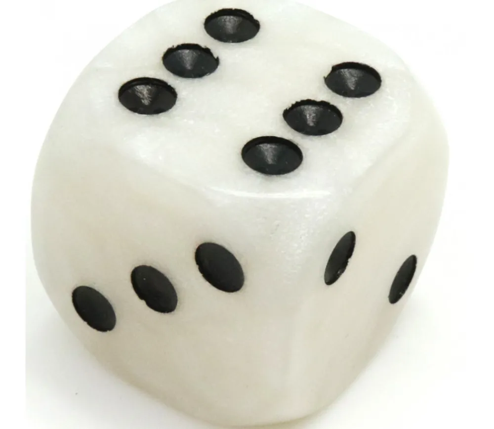 Tout Pour le Jeu Grand Dé 36 mm nacré très lisible pour jeux à l'unité (couleur au hasard)