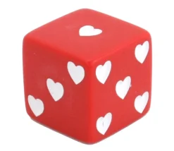 Tout Pour le Jeu Grand Dé coeur rouge 25 mm