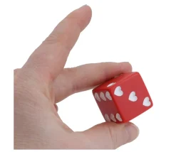 Tout Pour le Jeu Grand Dé coeur rouge 25 mm