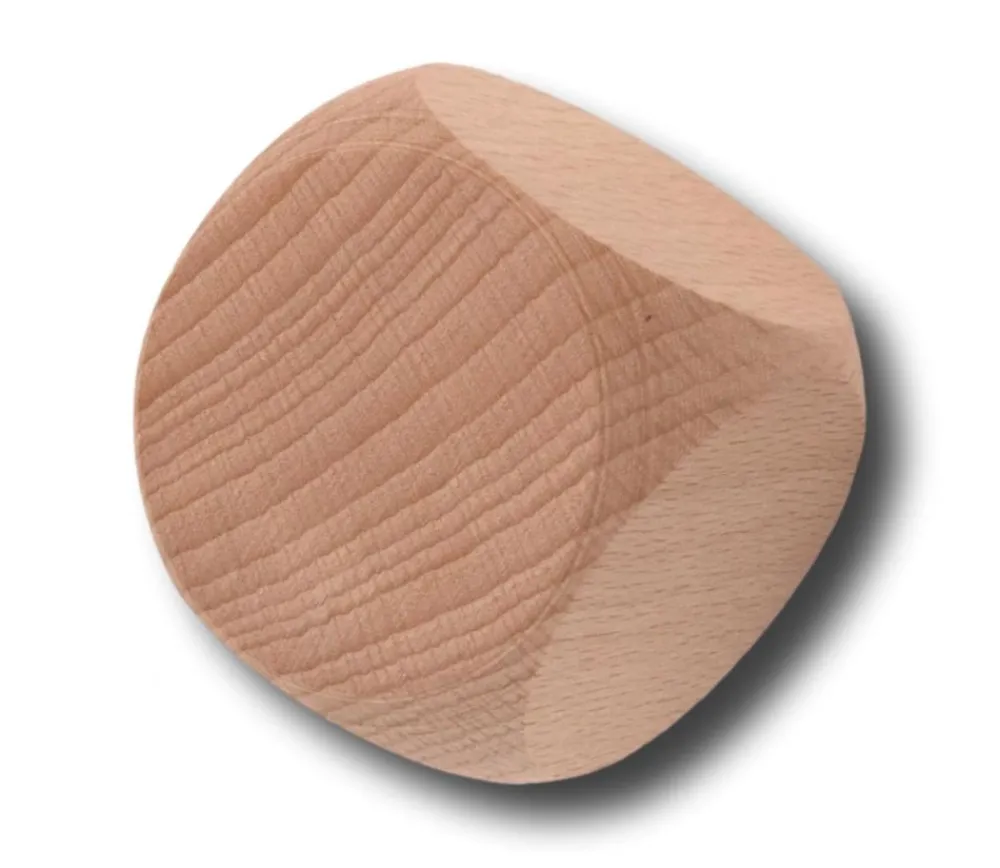 Tout Pour le Jeu Grand dé vierge 42 mm en bois naturel neutre 4.2 cm