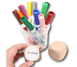 Tout Pour le Jeu Grand dé vierge 42 mm en bois naturel neutre 4.2 cm