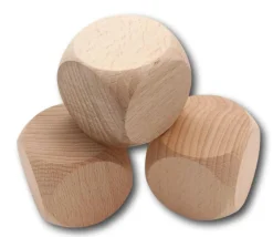 Tout Pour le Jeu Grand dé vierge 42 mm en bois naturel neutre 4.2 cm