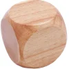 Tout Pour le Jeu Grand dé vierge 50 mm en bois verni naturel neutre 5 cm
