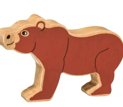 Tout Pour le Jeu Grand pion Ours brun en bois 12 cm