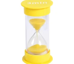 Tout Pour le Jeu Grand sablier 3 minutes très lisible - JAUNE - 12.5 cm GM